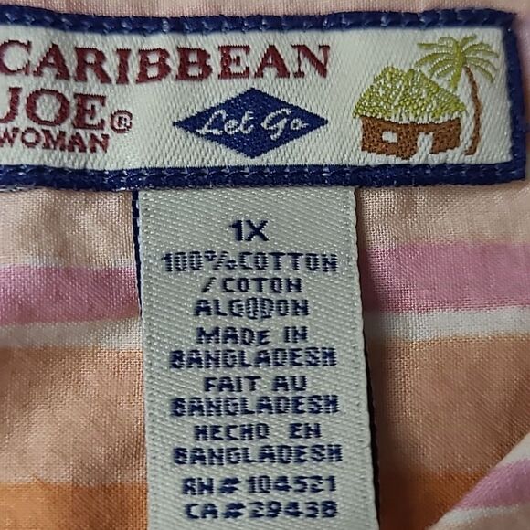 Caribbean Joe woman sz 1X 100% cotton patch - Picture 6 of 6